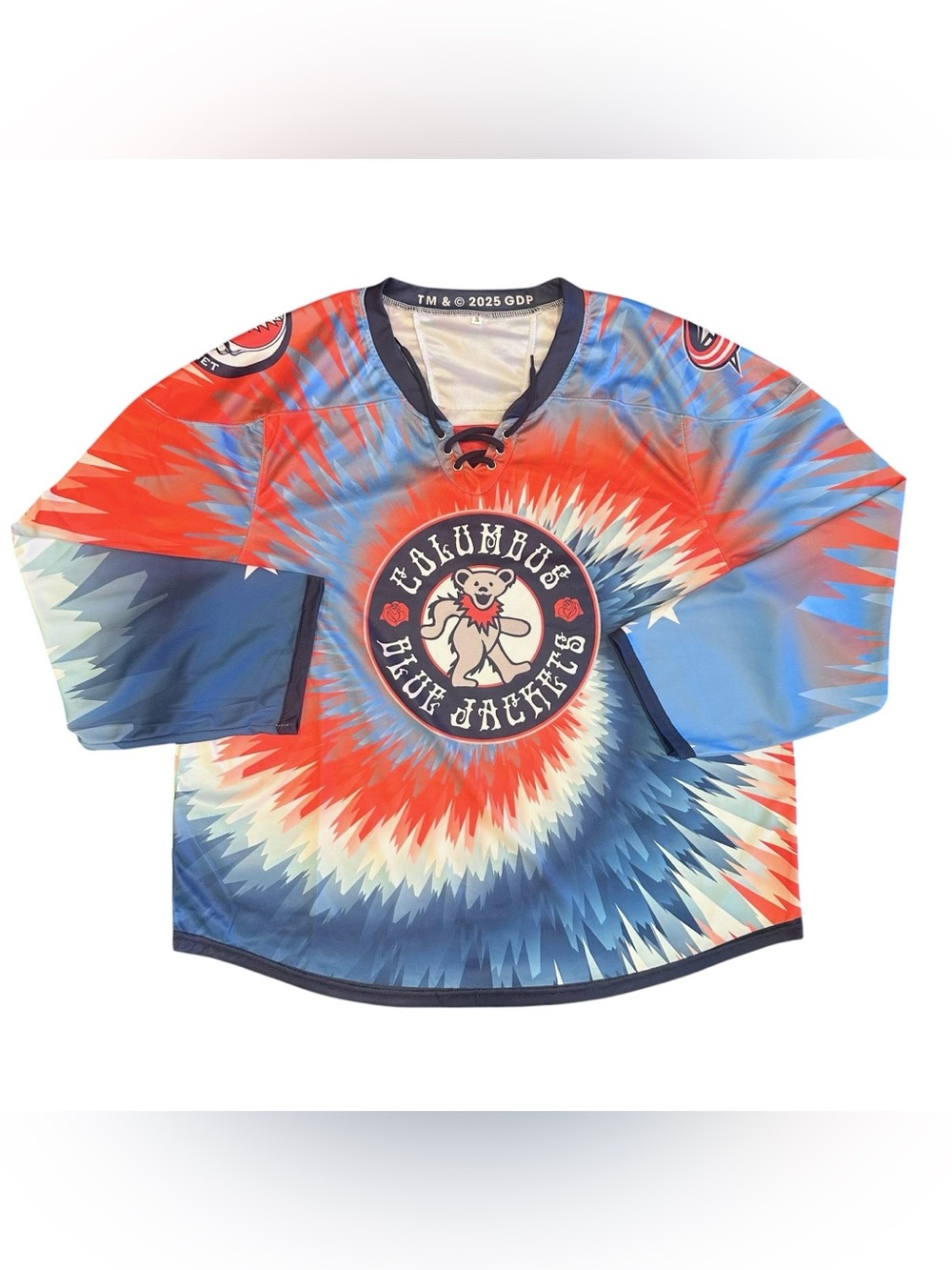NHL Columbus Blue Jackets x Grateful Dead 2025 Promotional Hockey Jersey Small